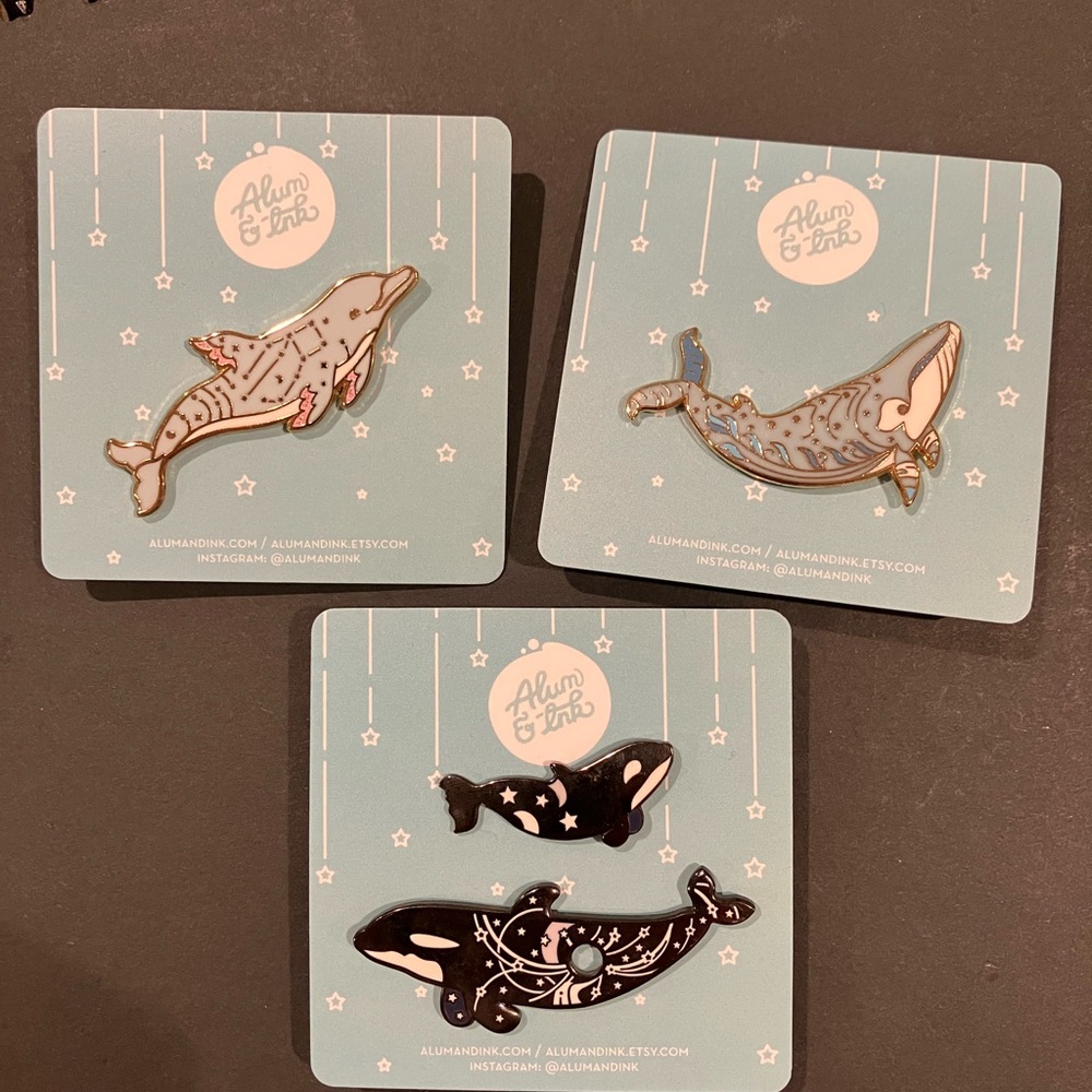 Ocean Life Constellation Enamel Pins